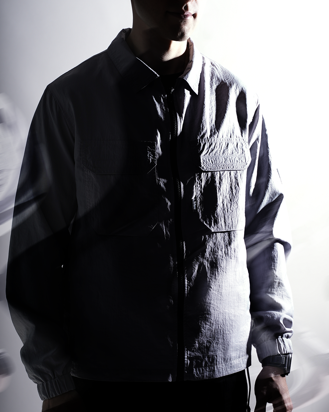Teivaz grey zip overshirt
