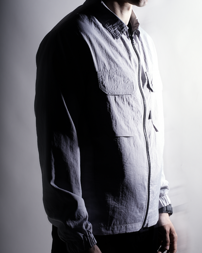Teivaz grey zip overshirt