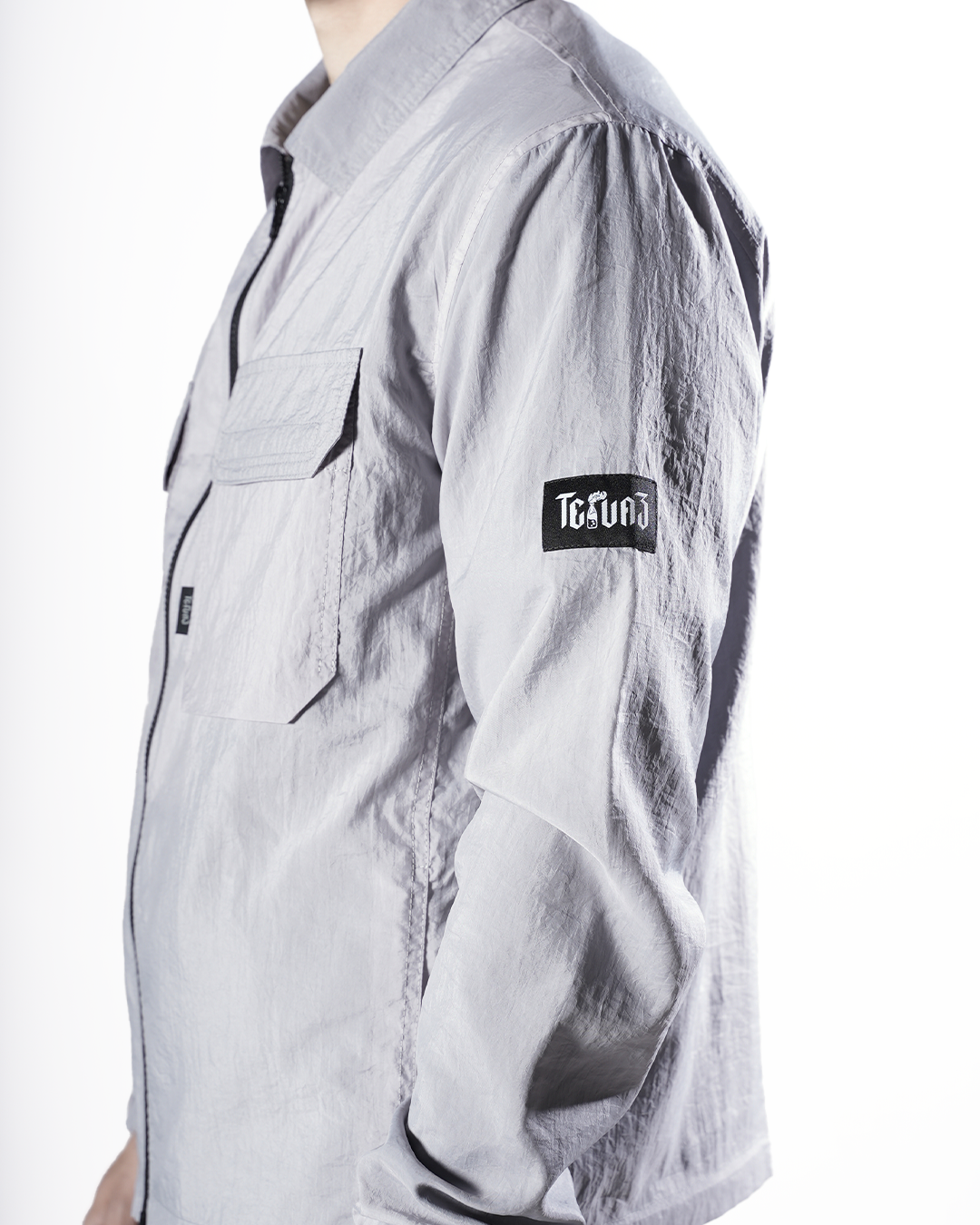 Teivaz grey zip overshirt