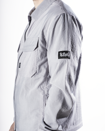 Teivaz grey zip overshirt