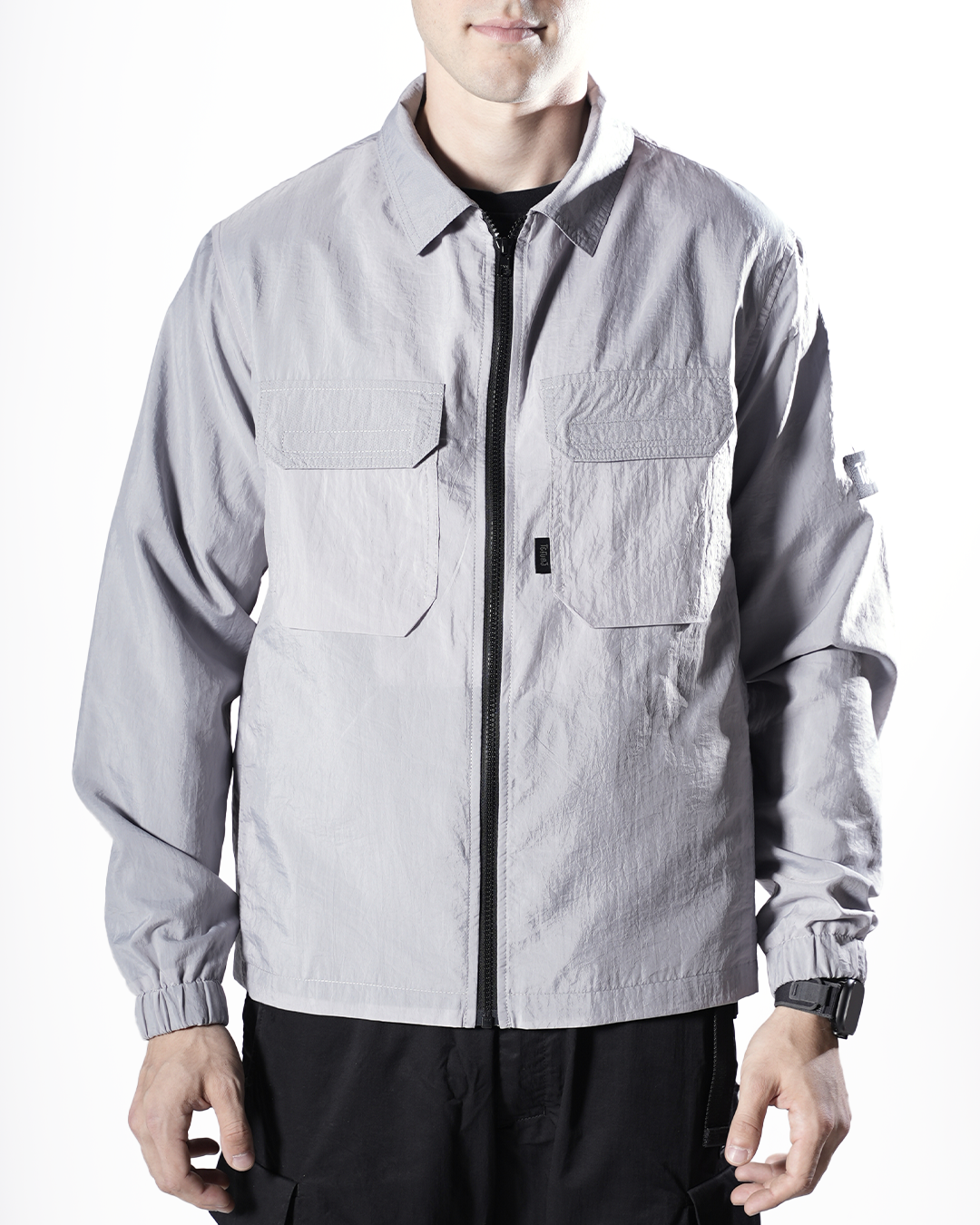Teivaz grey zip overshirt