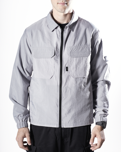 Teivaz grey zip overshirt