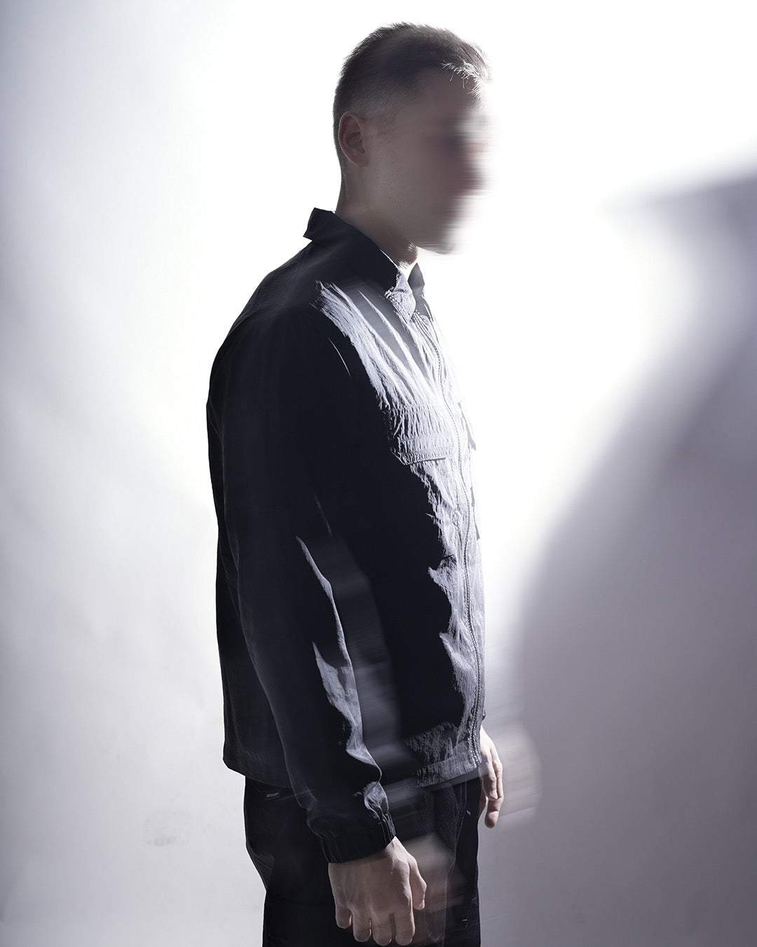 Teivaz black zip overshirt