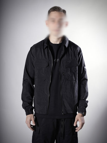 Teivaz black zip overshirt