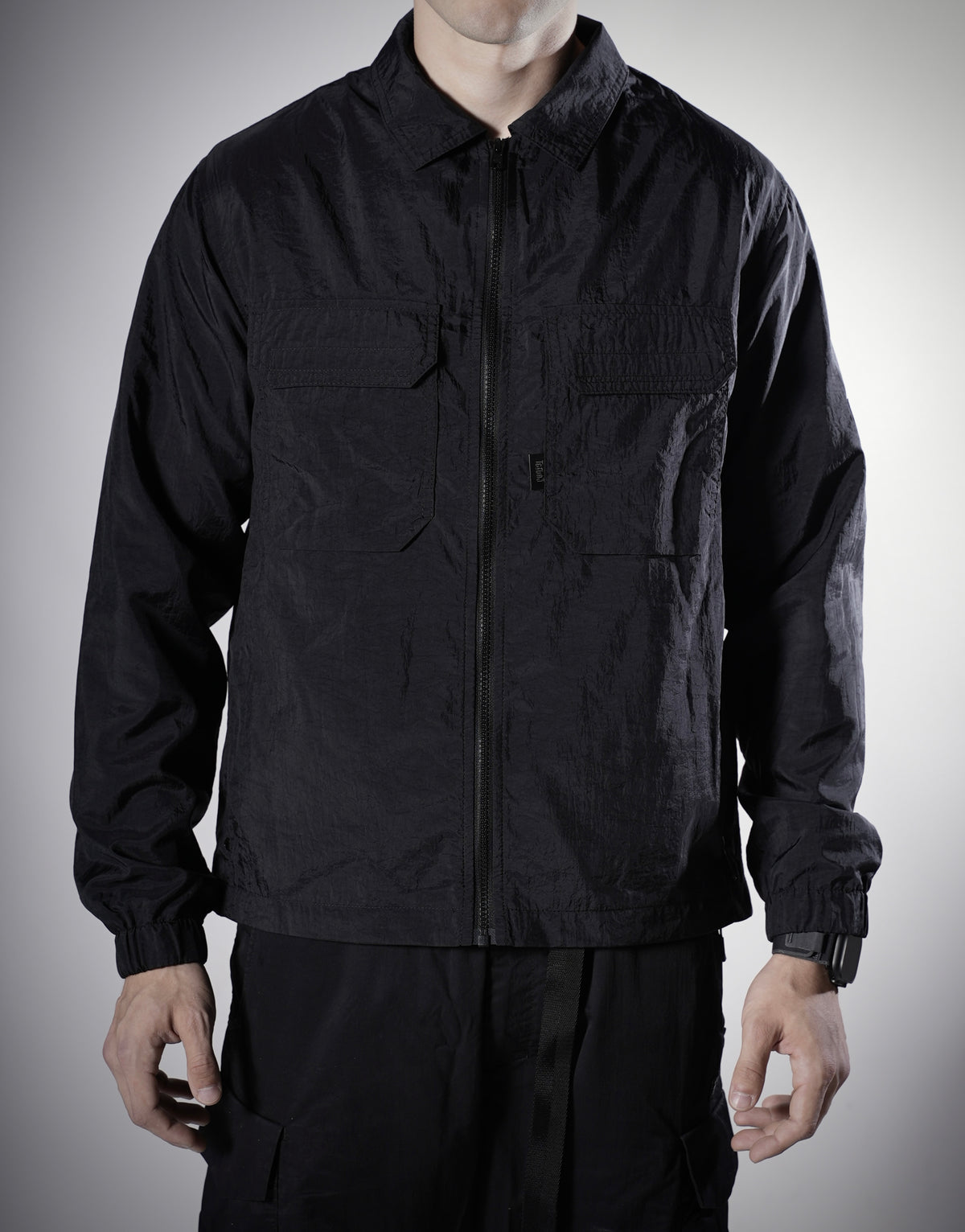 Teivaz black zip overshirt