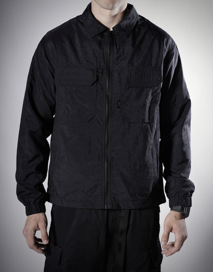 Teivaz black zip overshirt