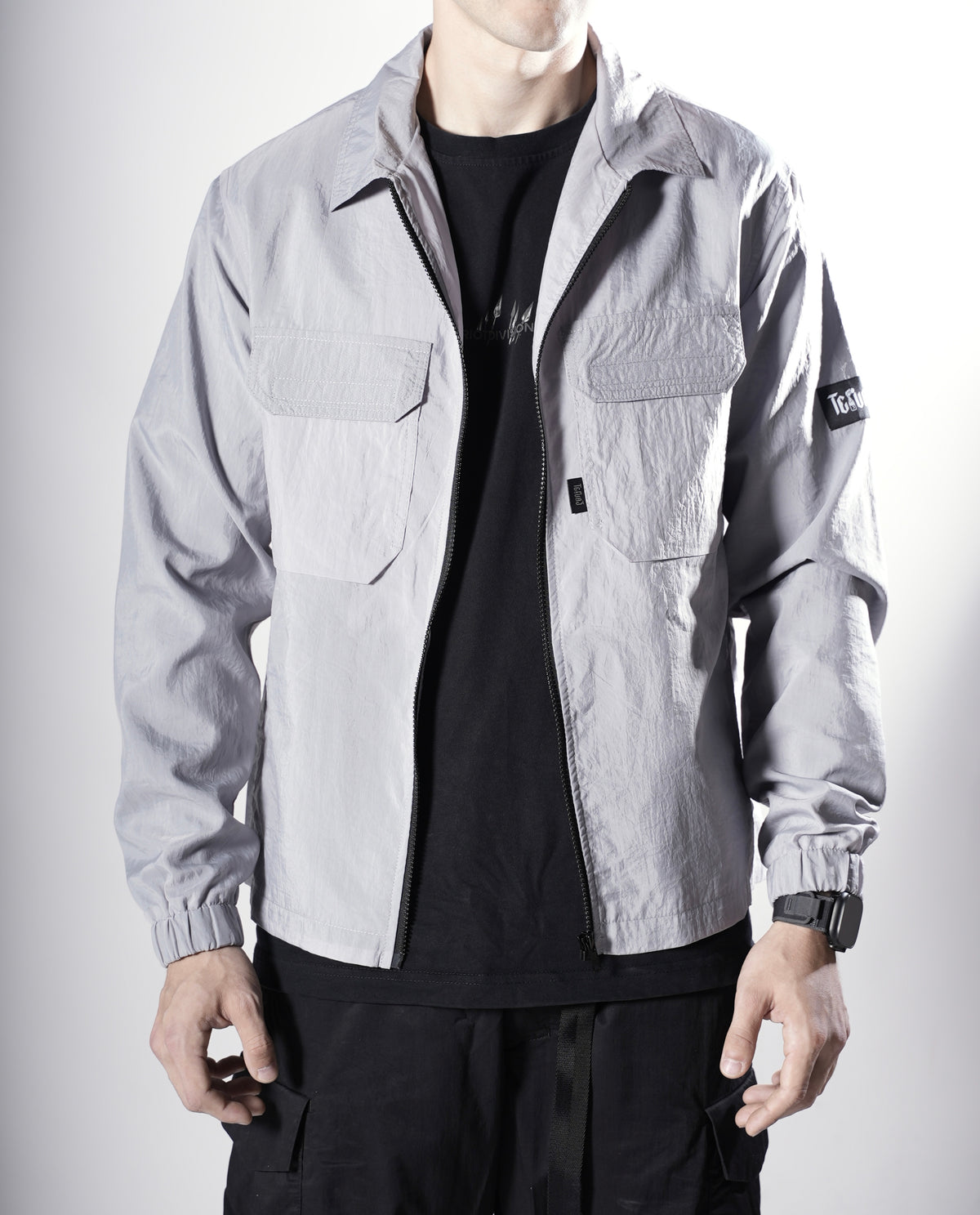 Teivaz grey zip overshirt