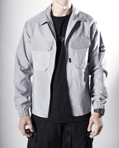 Teivaz grey zip overshirt